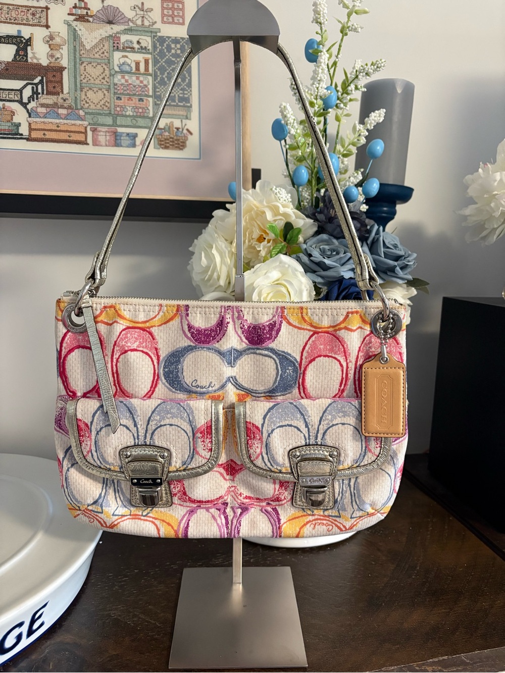 Coach Y2K Poppy Scribble Signature Multicolor Hippie